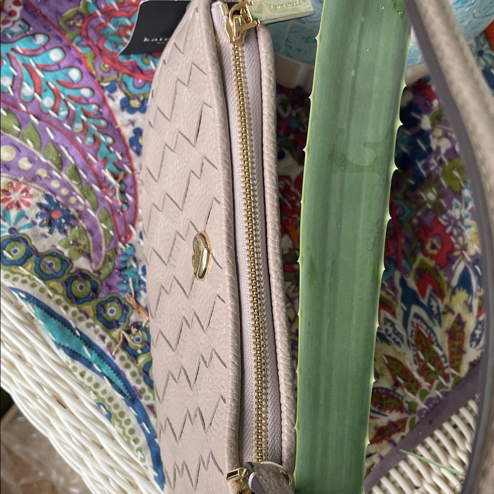 Kate Spade Taupe Woven Shoulder Bag - Picture 5 of 16
